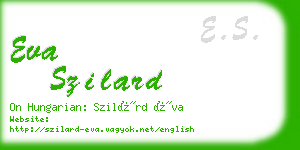 eva szilard business card